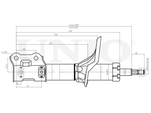 Left front gas shock absorber photo