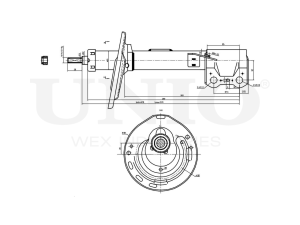 Right front gas shock absorber photo