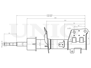 Front gas shock absorber photo