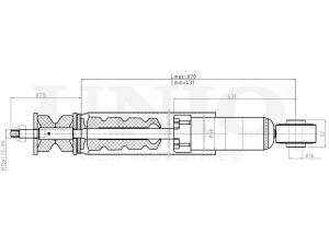 Rear gas shock absorber photo