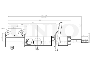 Right rear gas shock absorber photo