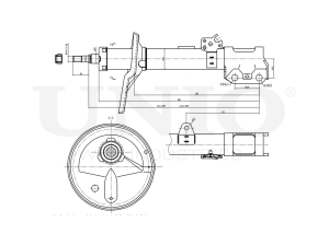 Right front gas shock absorber photo