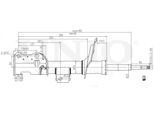 Front gas shock absorber photo