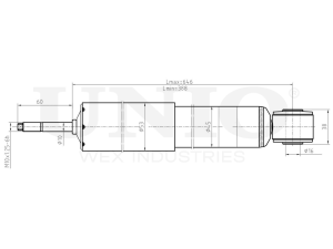 Rear gas shock absorber photo