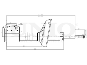 Front gas shock absorber photo