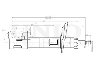Right front gas shock absorber photo
