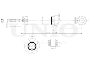 Rear gas shock absorber photo