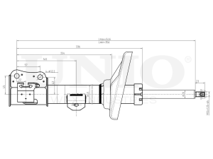 Left rear gas shock absorber photo