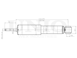 Rear oil shock absorber photo