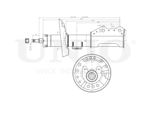 Right front gas shock absorber photo