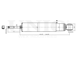 Rear gas shock absorber photo