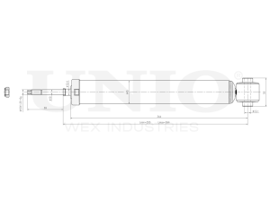 Rear gas shock absorber photo