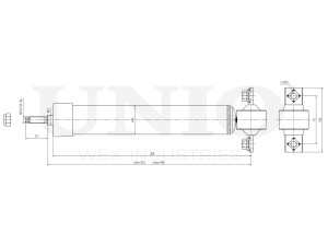 Rear gas shock absorber photo