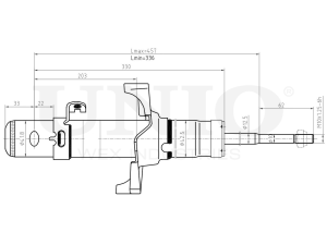 Left front gas shock absorber photo