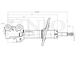 Left front gas shock absorber photo
