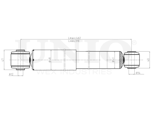 Rear gas shock absorber photo