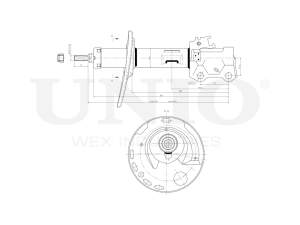 Left front gas shock absorber photo