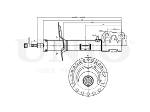 Left front gas shock absorber photo
