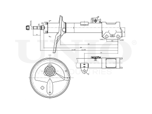 Left front gas shock absorber photo