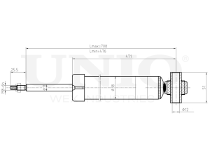 Rear gas shock absorber photo