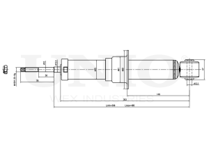Rear gas shock absorber photo