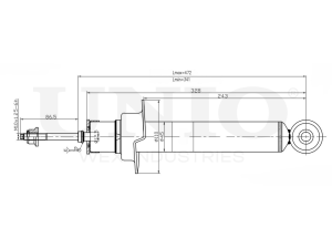 Front gas shock absorber photo