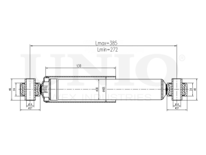 Rear gas shock absorber photo