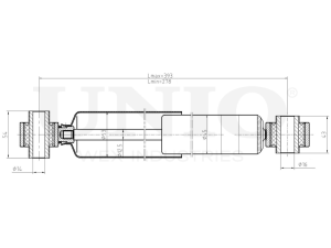 Rear gas shock absorber photo