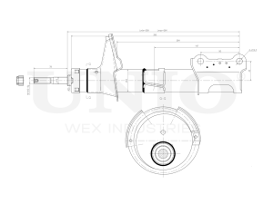 Front gas shock absorber photo