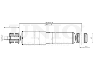 Rear gas shock absorber photo