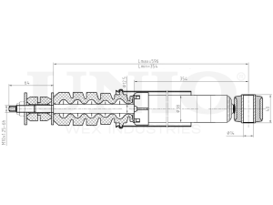 Rear gas shock absorber photo