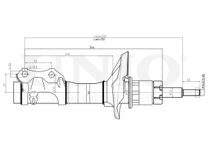 Front gas shock absorber photo