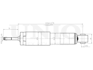 Rear gas shock absorber photo