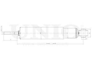 Rear gas shock absorber photo