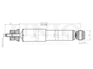 Rear oil shock absorber photo