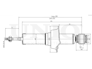 Rear gas shock absorber photo