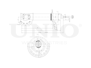 Left front gas shock absorber photo