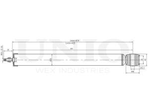 Rear gas shock absorber photo