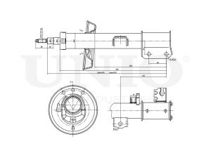 Left front gas shock absorber photo
