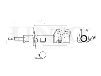 picture of Front right oil shock absorber from UNIO