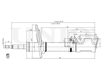 картинка Амортизатор газовый задней подвески правый  от UNIO