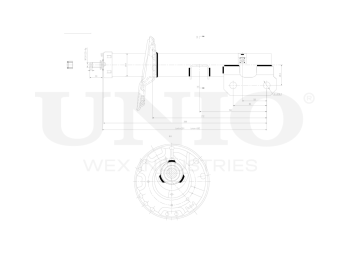 картинка Амортизатор газовый передней подвески левый  от UNIO