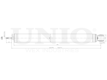 картинка Амортизатор газовый задней подвески  от UNIO
