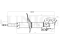 Left front gas shock absorber thumb