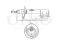 Left front gas shock absorber thumb