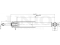 Rear gas shock absorber thumb