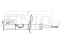 Right front gas shock absorber thumb