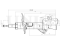 Right front gas shock absorber thumb