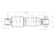 Rear gas shock absorber thumb
