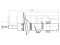 Right front gas shock absorber thumb